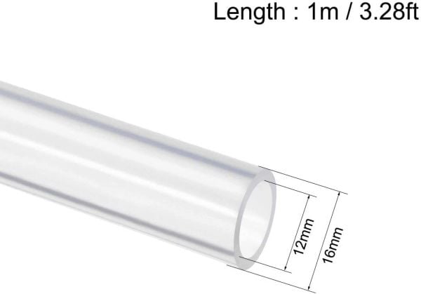 Borox Silikon Hortum 12x16mm - Şeffaf 10 metre - Silicon Hose Platin