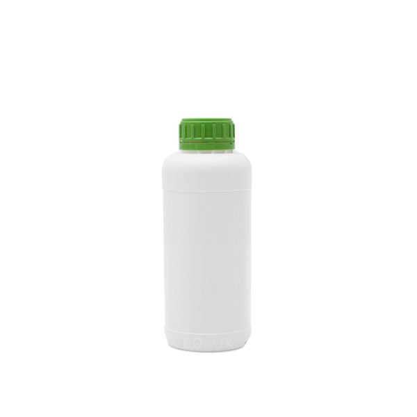 Borox Plastik Yuvarlak Şişe 500 ml - Yeşil Kapaklı 5 Adet