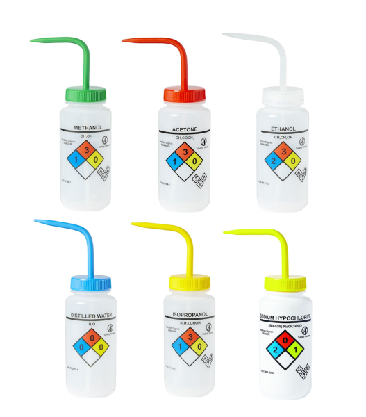 Borox Piset 500 ml - LDPE Yıkama Şişesi - Metanol Piseti - Yüzey Baskılı - Yeşil Kapaklı - Geniş Boyunlu