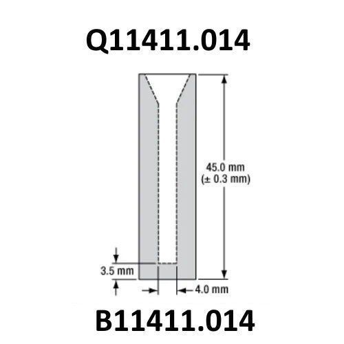 Borox Cam Spektrofotometre Küveti - Semi Mikro 1.4 ml - 2 Adet Kutu